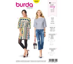 Strih Burda 6345 - Šaty, tunika