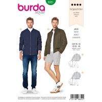 Strih Burda 6351 - Pánska bunda