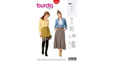 Strih Burda 6252 - Áčková prepínacia sukňa, mini sukňa