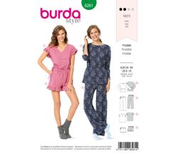 Strih Burda 6261 - Pyžamo, domáce oblečenie