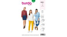 Strih Burda 6263 - Košeľa, košeľa s viazačkou, dlhá košeľa
