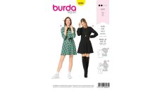 Strih Burda 6264 - džersejové šaty, mikinové šaty, mini šaty