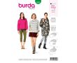 Strih Burda 6296 - Mikina, mikina s kapucňou, dlhá mikina, sveter