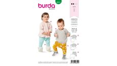 Strih Burda 9312 - Detská mikina, teplákové nohavice