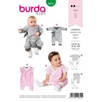 Strih Burda 9314 - Detské zavinovacie bodýčko