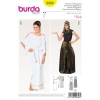 Strih Burda 2353 - Rimanka, Egypťanka, antické šaty