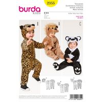 Strih Burda 2355 - Gepard, lev, panda