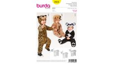 Strih Burda 2355 - Gepard, lev, panda