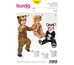 Strih Burda 2355 - Gepard, lev, panda