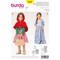 Strih Burda 2356 - Červená čiapočka, princezná