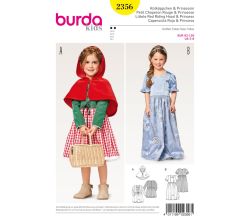 Strih Burda 2356 - Červená čiapočka, princezná