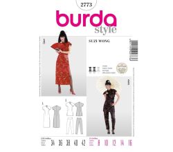 Strih Burda 2773 - Aziatka, Suzi Wong, kimono