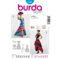 Strih Burda 2486 - Tanečnica, flamenco, samba, Španielka