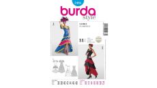 Strih Burda 2486 - Tanečnica, flamenco, samba, Španielka