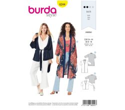 Strih Burda 6244 - Kimono, kardigan