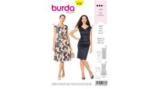 Strih Burda 6236 - Šaty Etui, puzdrové šaty
