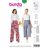 Strih Burda 6229 - Nohavice, letné nohavice