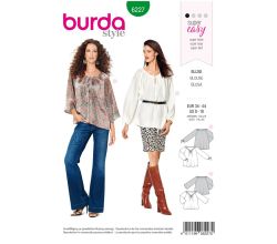 Strih Burda 6227 - Blúzka so sťahovaním, tunika