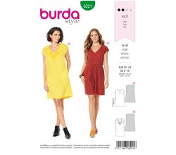 Strih Burda 6221 - Voľné letné šaty, ľanové šaty