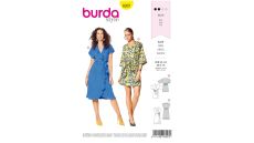 Strih Burda 6207 - Zavinovacie šaty, letné šaty