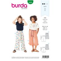 Strih Burda 9302 - Detské letné nohavice