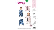 Strih Burda 9298 - Spací vak (overal) pre bábätká
