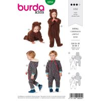 Strih Burda 9294 - Detské dupačky, overal