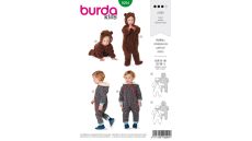 Strih Burda 9294 - Detské dupačky, overal