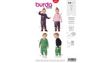 Strih Burda 9293 - Detské tričko, nohavice s gumou v páse (oboje obojstranné)