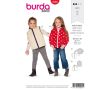 Strih Burda 9290 - Detská bunda na zips, vesta