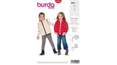 Strih Burda 9290 - Detská bunda na zips, vesta