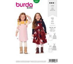 Strih Burda 9287 - Detská laclové sukňa