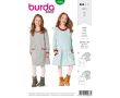 Strih Burda 9286 - Detské mikinové šaty