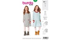 Strih Burda 9286 - Detské mikinové šaty