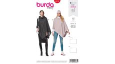 Strih Burda 6175 - Pončo, rolák