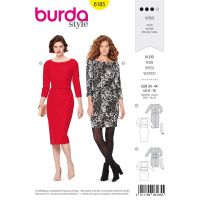 Strih Burda 6165 - Puzdrové šaty