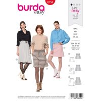 Strih Burda 6154 - Áčková sukňa, mini sukňa