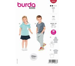 Strih Burda 9283 - Detské tričko, tričko s kapucňou