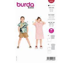 Strih Burda 9282 - Detské tričko, tričkové šaty