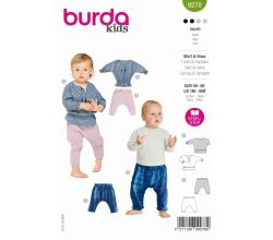 Strih Burda 9278 - Detská Boho blúzka, tepláčiky
