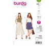 Strih Burda 6138 - Culottes, šortky s vysokým pásom