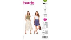 Strih Burda 6138 - Culottes, šortky s vysokým pásom