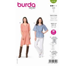 Strih Burda 6129 - Voľné tunikové šaty, tunika