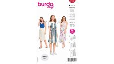 Strih Burda 6118 - Zavinovacie šaty za krk, zavinovací top