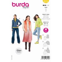 Strih Burda 6114 - Vesta, fleecová mikina, bunda s kapucňou