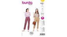 Strih Burda 6101 - Nohavice s pukmi, 7/8 nohavice