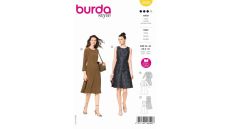 Strih Burda 6099 - Šaty bez rukávov, šaty s dlhým rukávom, koktailové šaty
