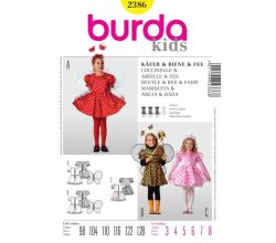 Strih Burda 2386 - Včielka, chrobáčik, víla