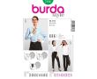 Strih Burda 7136 - Košeľa, košeľa s plastrónom