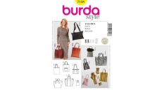 Strih Burda 7158 - Kabelka, taška, shopper